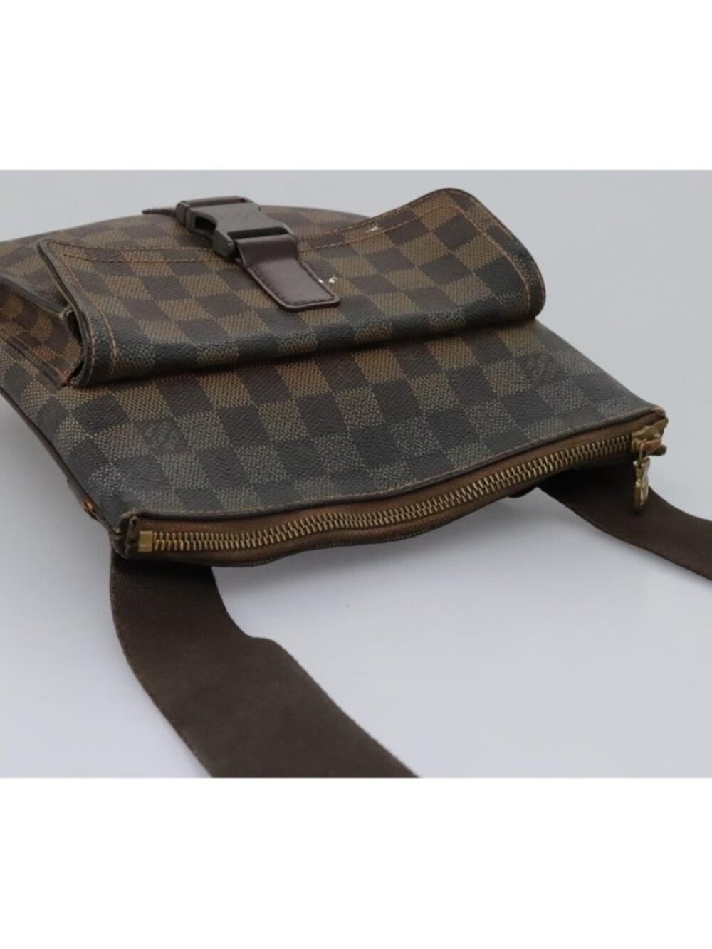 Authentic LOUIS VUITTON Damier Ebene Pochette Merwiel Shoulder Bag N51127 LV - Picture 3 of 16